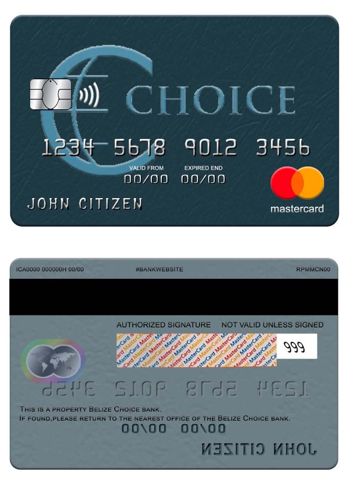 Belize Choice bank mastercard